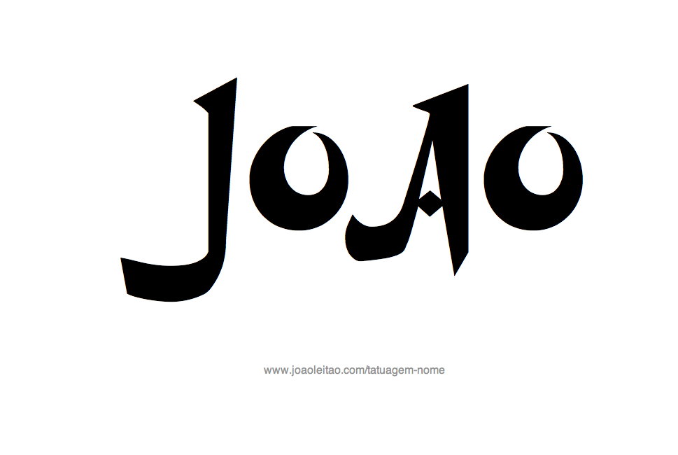 Desenho Tatuagem com o Nome João