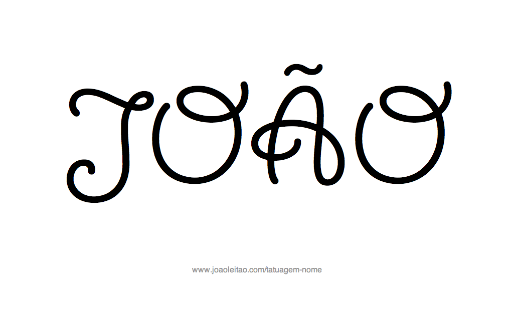 Desenho Tatuagem com o Nome João