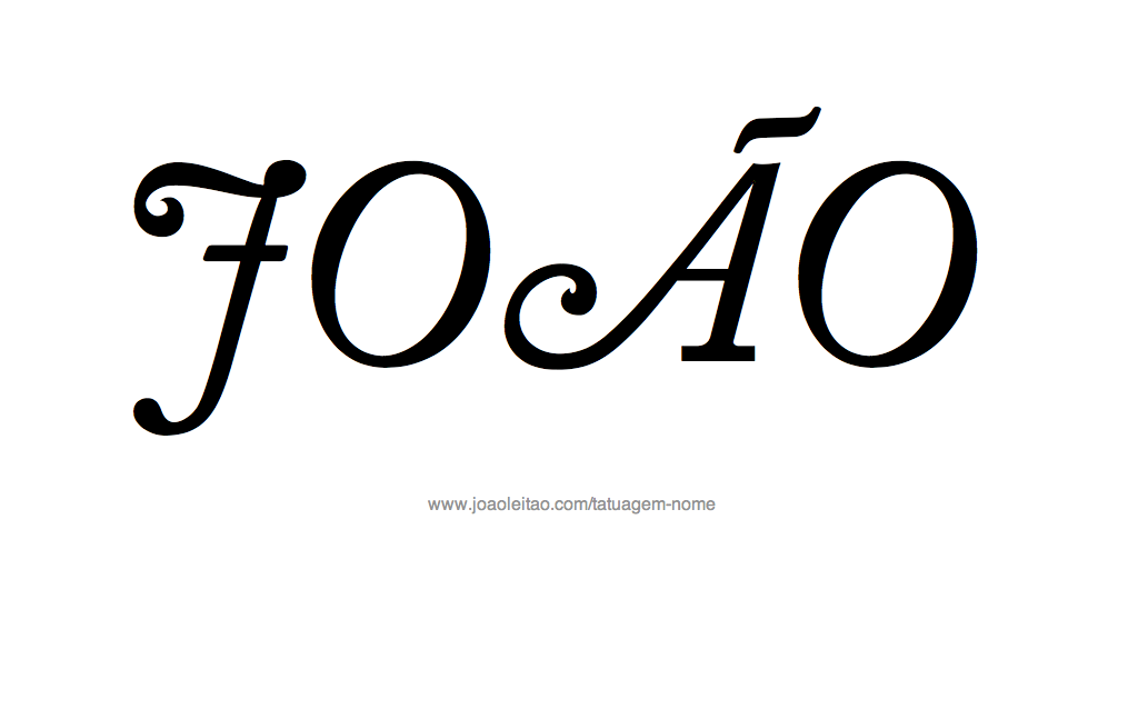 Desenho Tatuagem com o Nome João