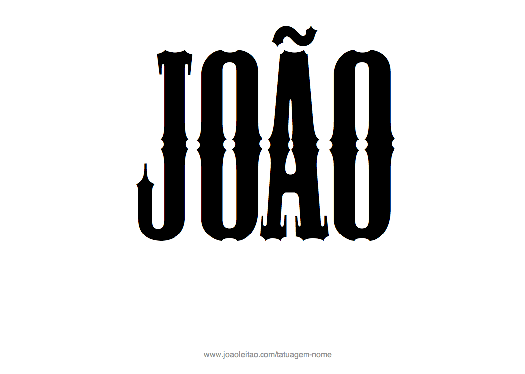 Desenho Tatuagem com o Nome João