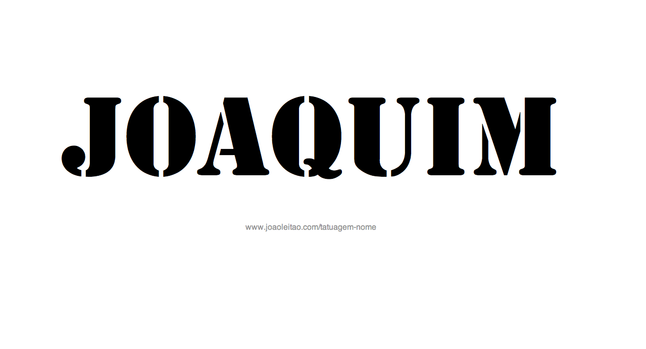 Desenho de Tatuagem com o Nome Joaquim