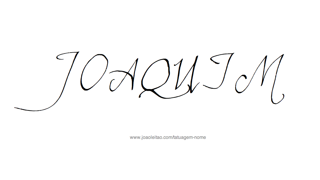 Desenho de Tatuagem com o Nome Joaquim