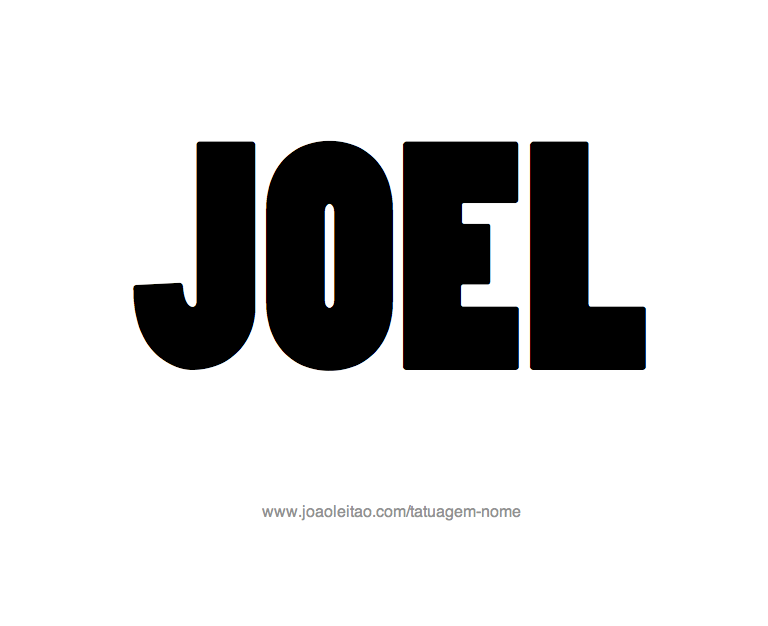 Desenho de Tatuagem com o Nome Joel