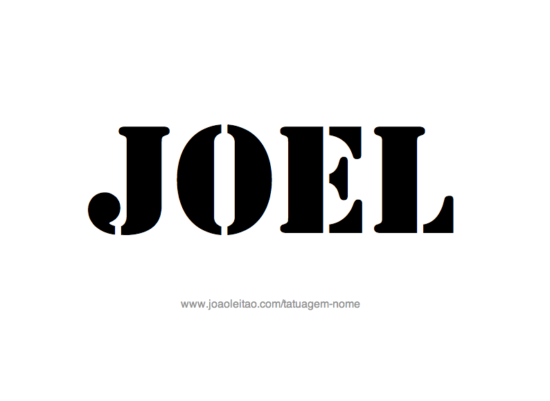 Desenho de Tatuagem com o Nome Joel