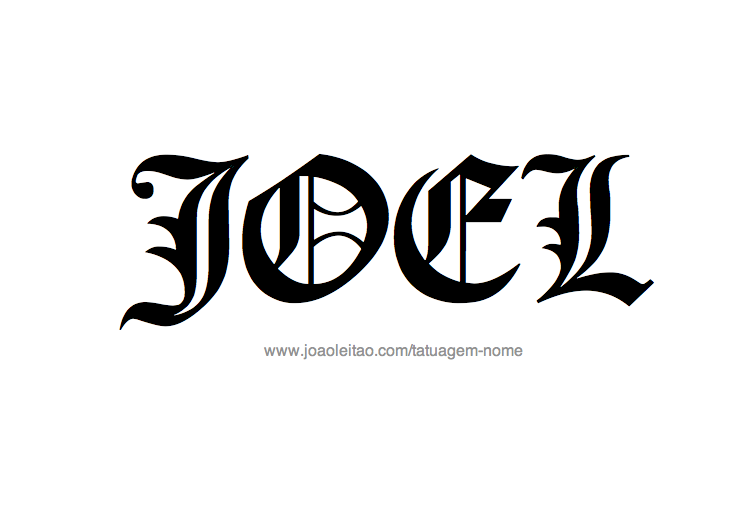 Desenho de Tatuagem com o Nome Joel