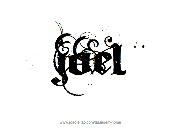 Desenho de Tatuagem com o Nome Joel