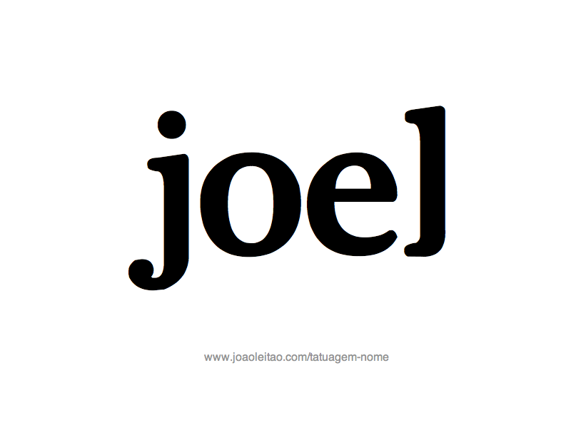 Desenho de Tatuagem com o Nome Joel