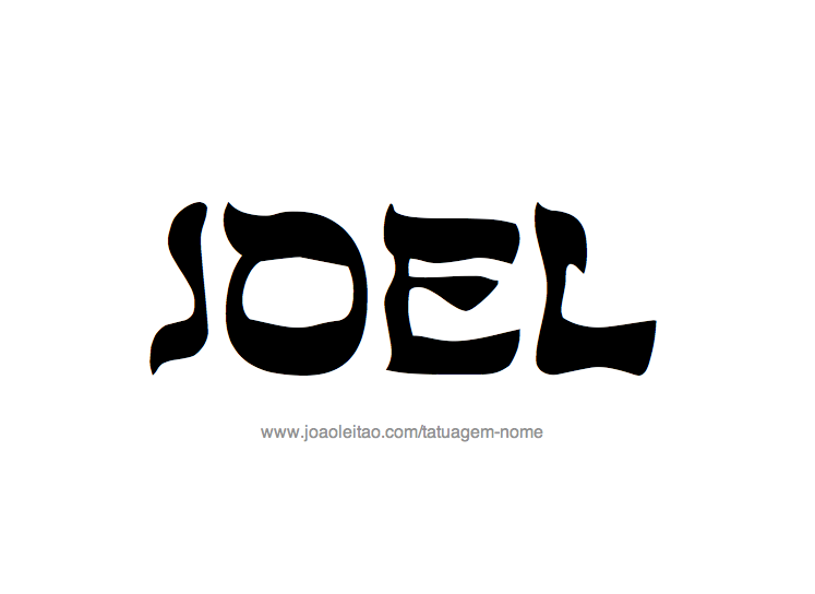 Desenho de Tatuagem com o Nome Joel