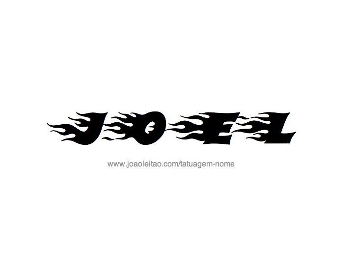 Desenho de Tatuagem com o Nome Joel