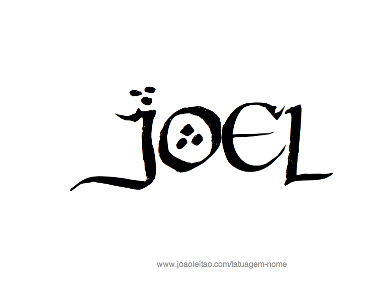 Desenho de Tatuagem com o Nome Joel