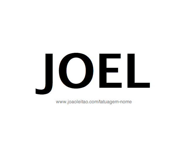 Desenho de Tatuagem com o Nome Joel