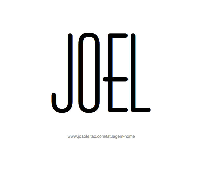 Desenho de Tatuagem com o Nome Joel