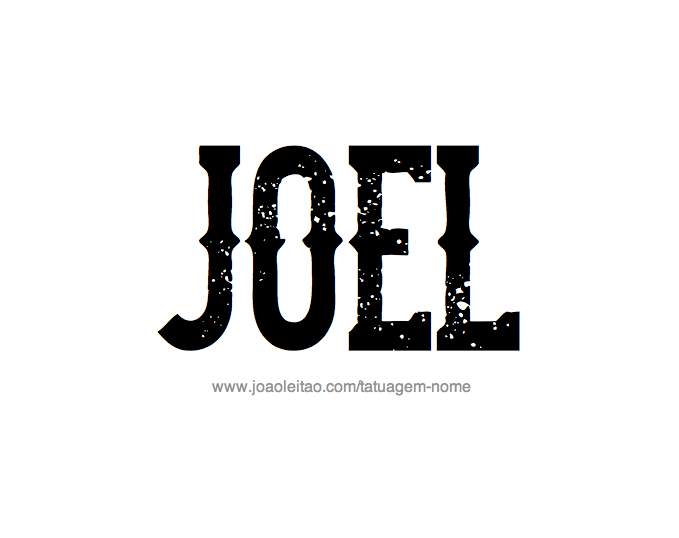 Desenho de Tatuagem com o Nome Joel