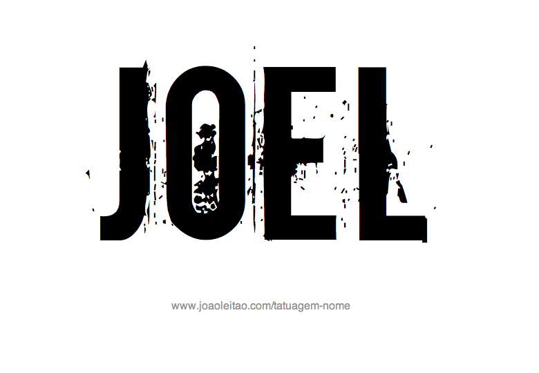 Desenho de Tatuagem com o Nome Joel