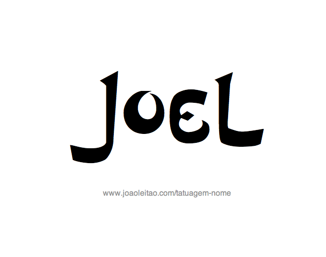 Desenho de Tatuagem com o Nome Joel