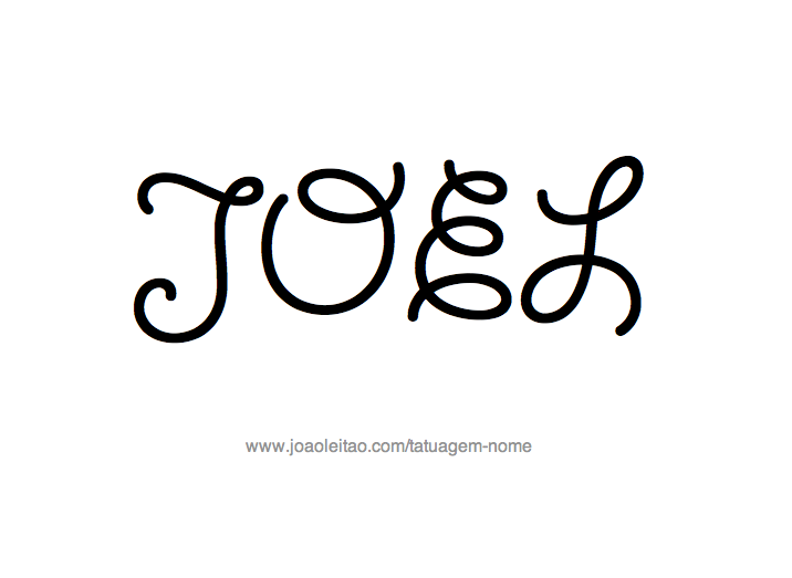 Desenho de Tatuagem com o Nome Joel