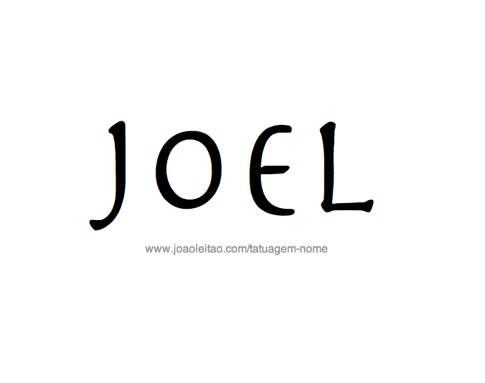 Desenho de Tatuagem com o Nome Joel