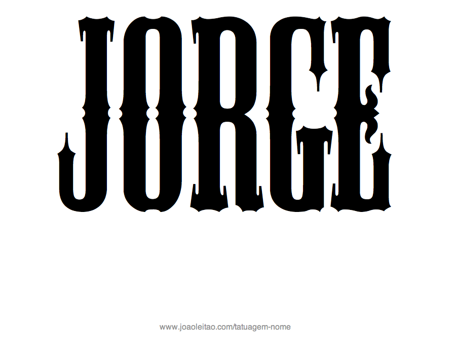 Desenho de Tatuagem com o Nome Jorge