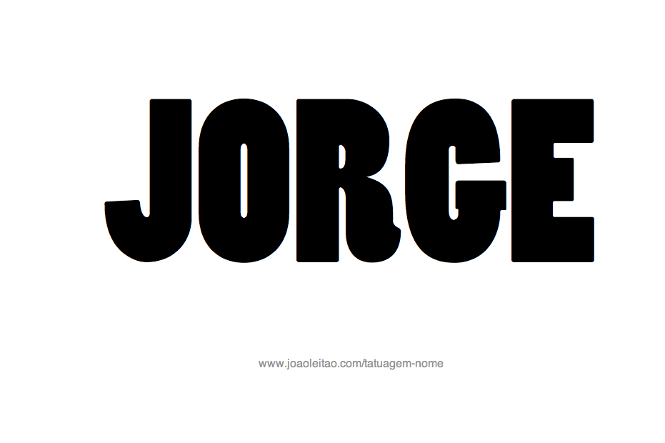 Desenho de Tatuagem com o Nome Jorge