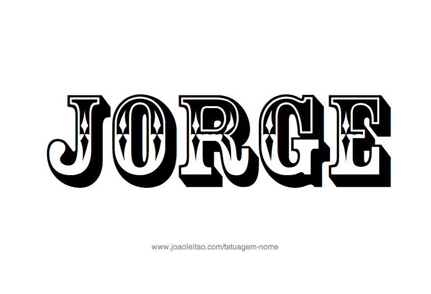 Desenho de Tatuagem com o Nome Jorge