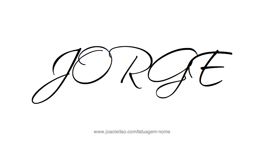 Desenho de Tatuagem com o Nome Jorge