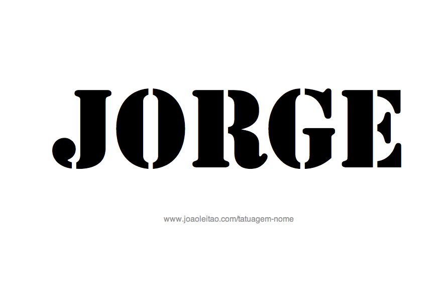 Desenho de Tatuagem com o Nome Jorge