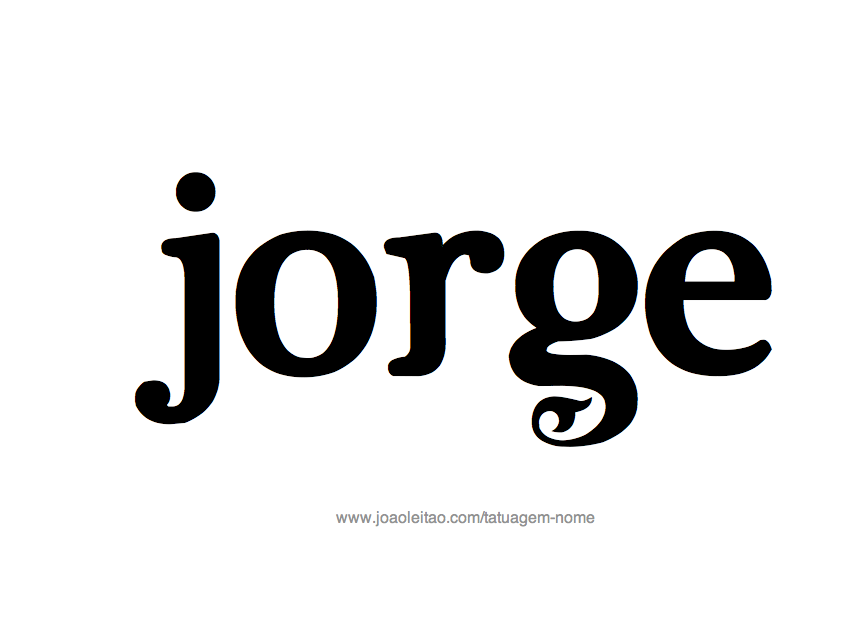 Desenho de Tatuagem com o Nome Jorge