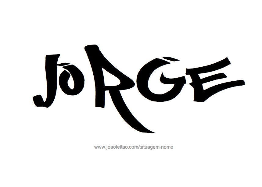 Desenho de Tatuagem com o Nome Jorge