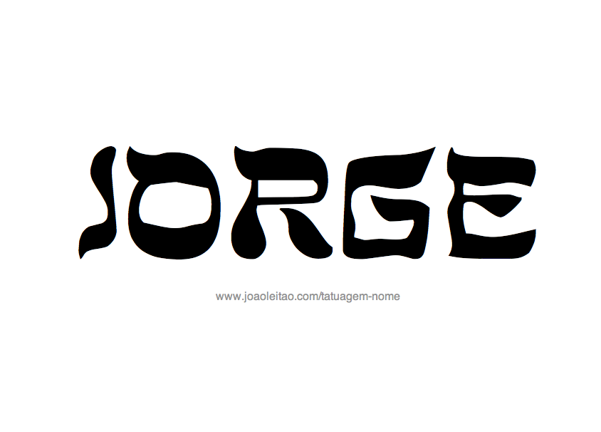 Desenho de Tatuagem com o Nome Jorge