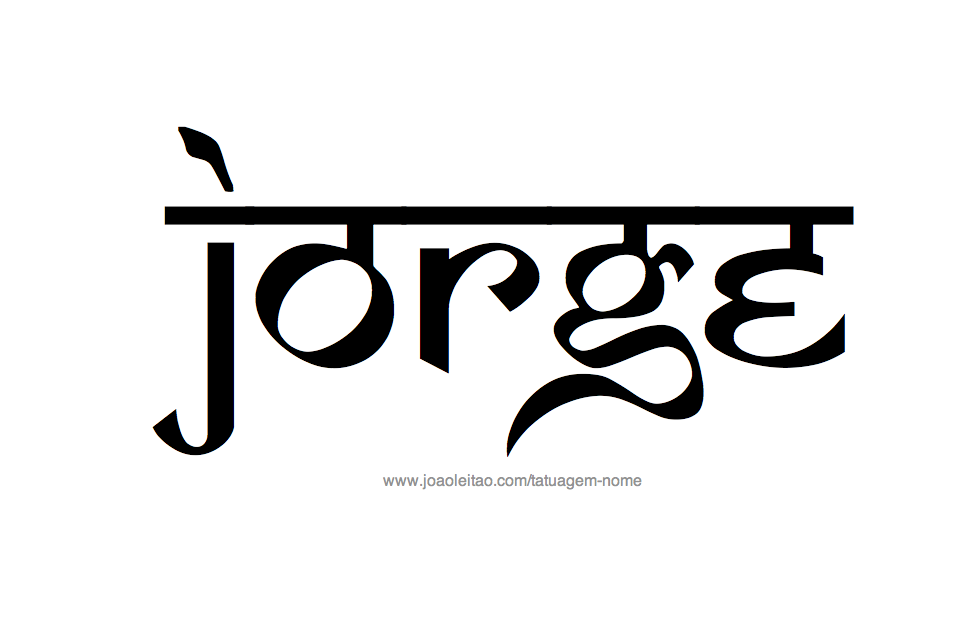 Desenho de Tatuagem com o Nome Jorge