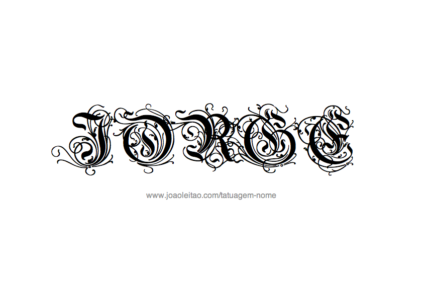 Desenho de Tatuagem com o Nome Jorge