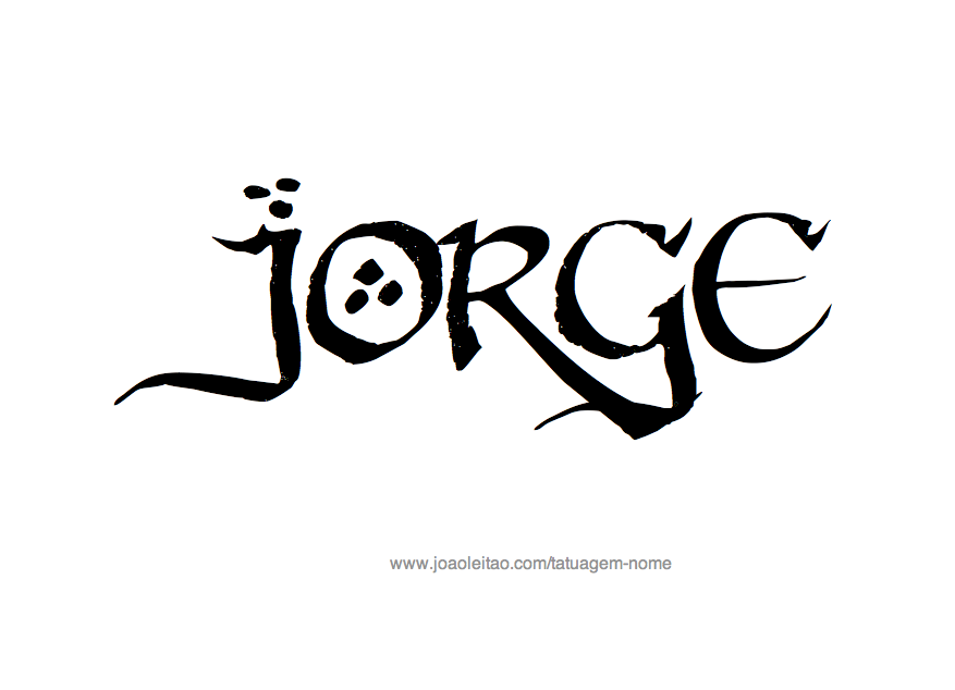 Desenho de Tatuagem com o Nome Jorge