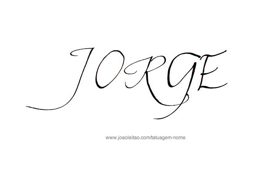 Desenho de Tatuagem com o Nome Jorge