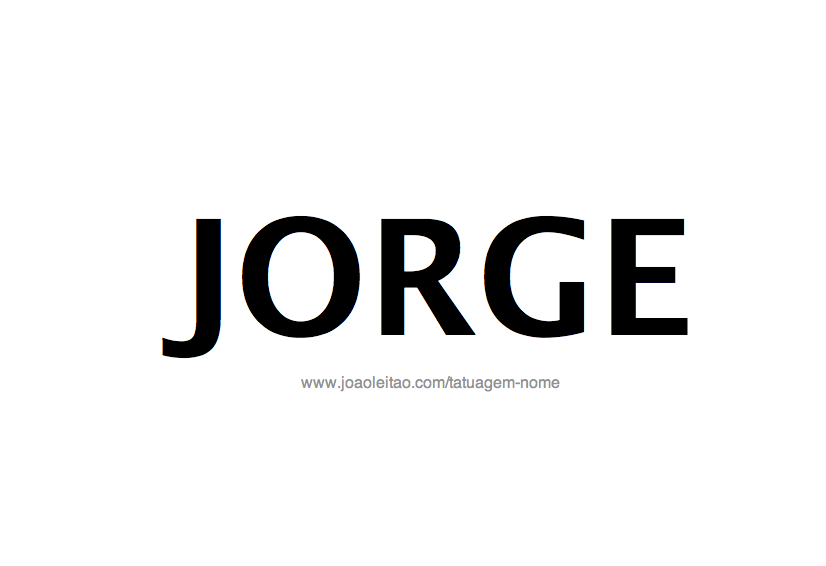 Desenho de Tatuagem com o Nome Jorge