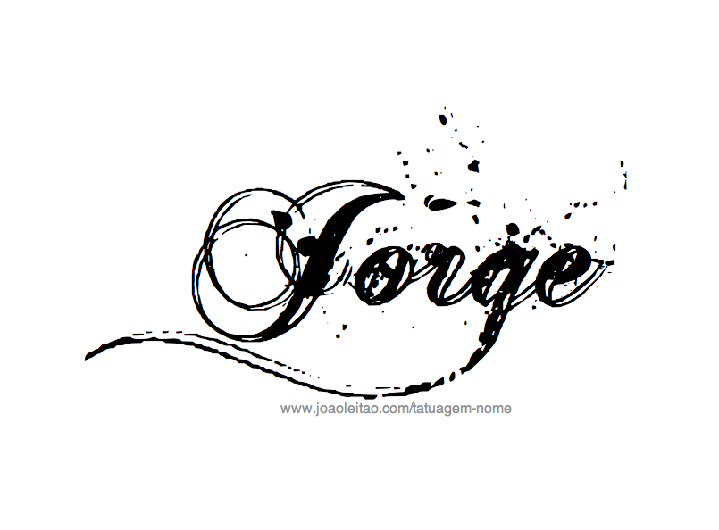 Desenho de Tatuagem com o Nome Jorge