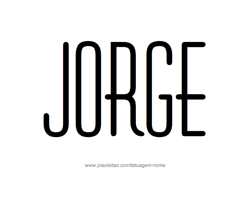 Desenho de Tatuagem com o Nome Jorge