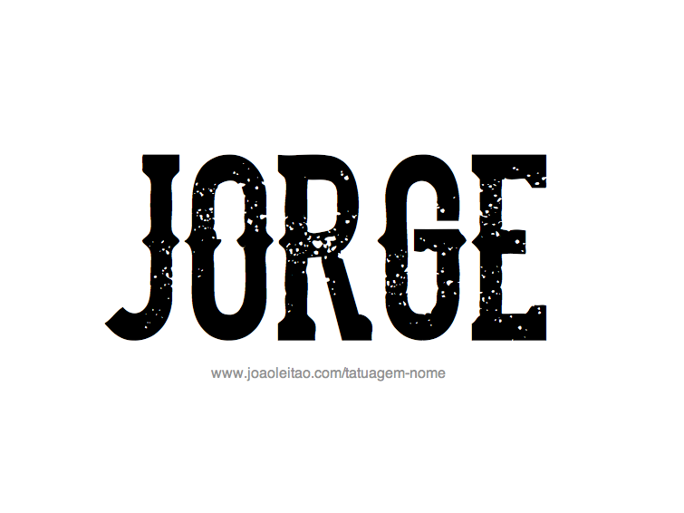 Desenho de Tatuagem com o Nome Jorge