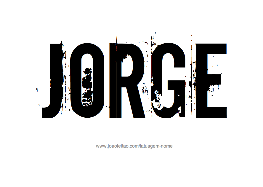 Desenho de Tatuagem com o Nome Jorge