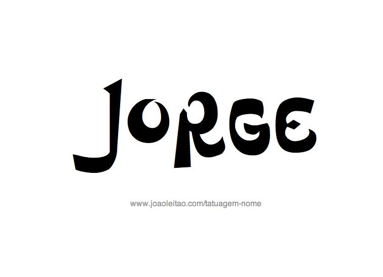 Desenho de Tatuagem com o Nome Jorge