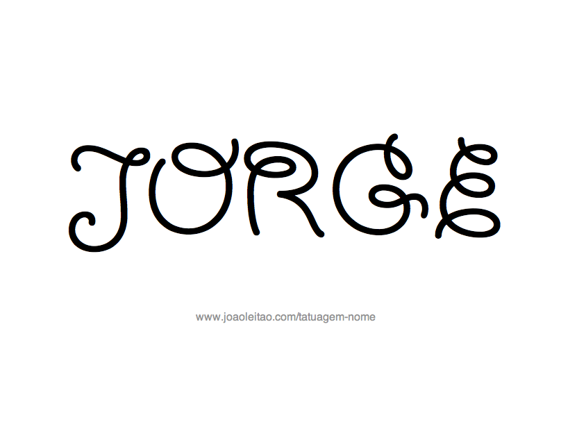 Desenho de Tatuagem com o Nome Jorge