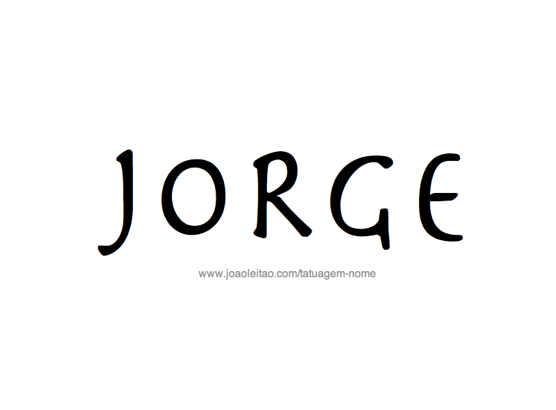 Desenho de Tatuagem com o Nome Jorge