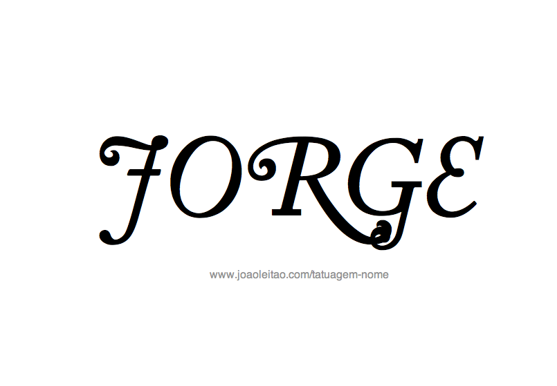 Desenho de Tatuagem com o Nome Jorge