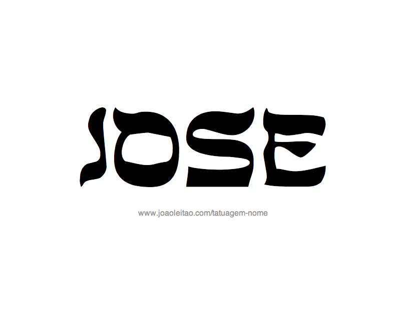Desenho de Tatuagem com o Nome José 