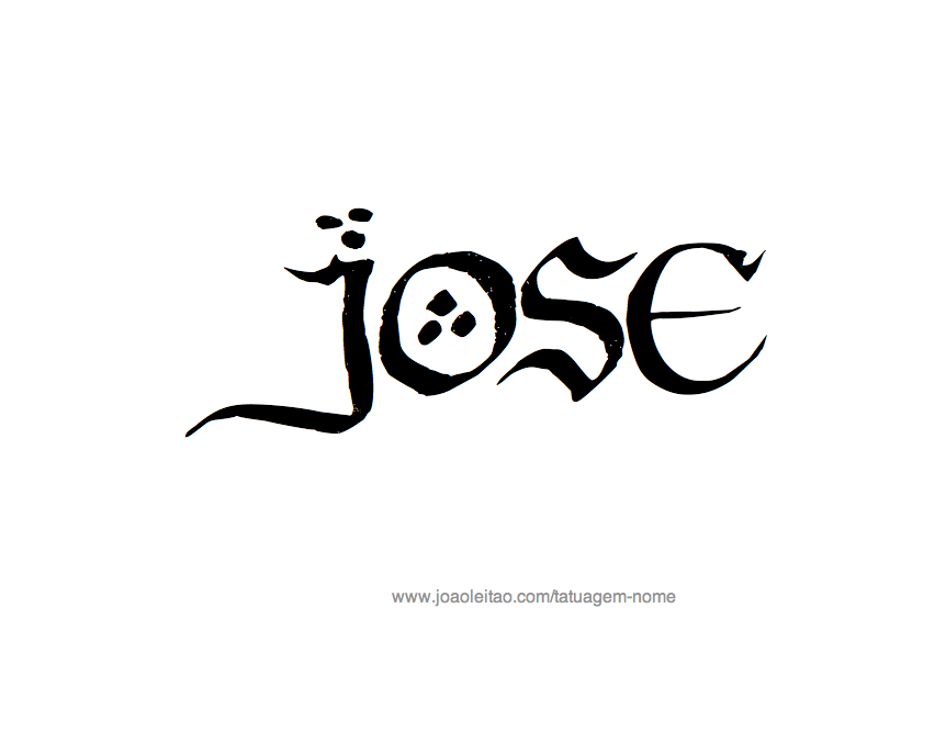 Desenho de Tatuagem com o Nome José 
