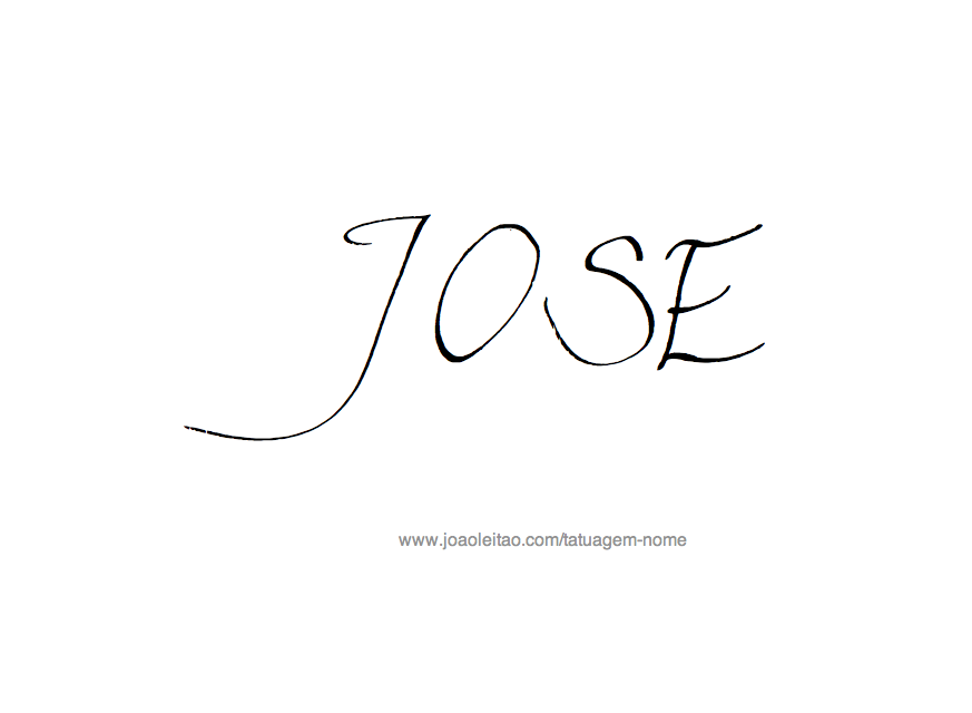 Desenho de Tatuagem com o Nome José 