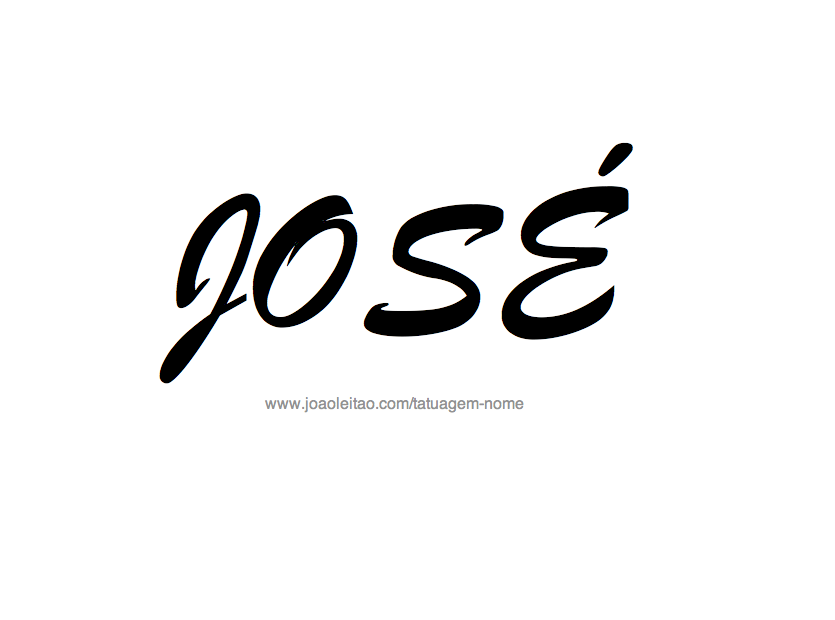 Desenho de Tatuagem com o Nome José 