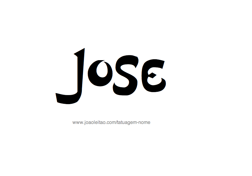 Desenho de Tatuagem com o Nome José 