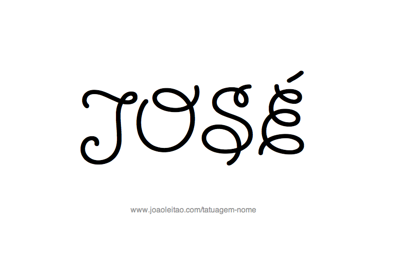 Desenho de Tatuagem com o Nome José 