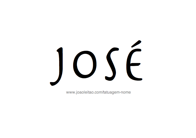 Desenho de Tatuagem com o Nome José 