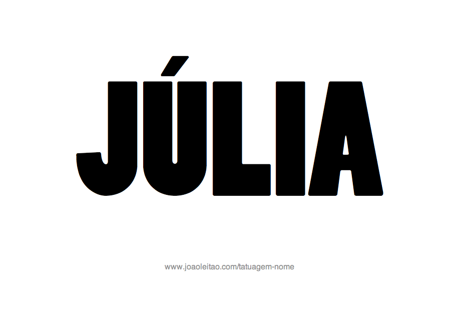 Desenho de Tatuagem com o Nome Julia